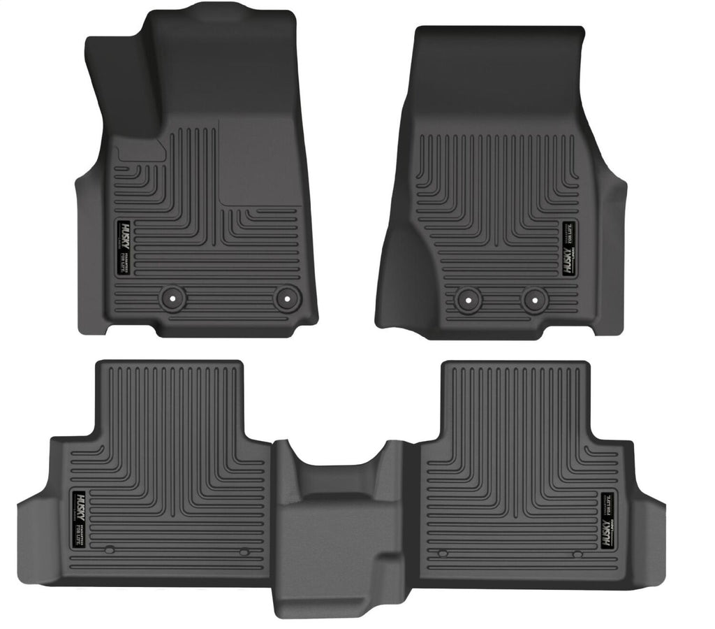 Husky Liners 95141 Weatherbeater-Front/2nd Seat Floor Liners for Select Jeep Grand Cherokee L, Jeep Grand Wagoneer L
