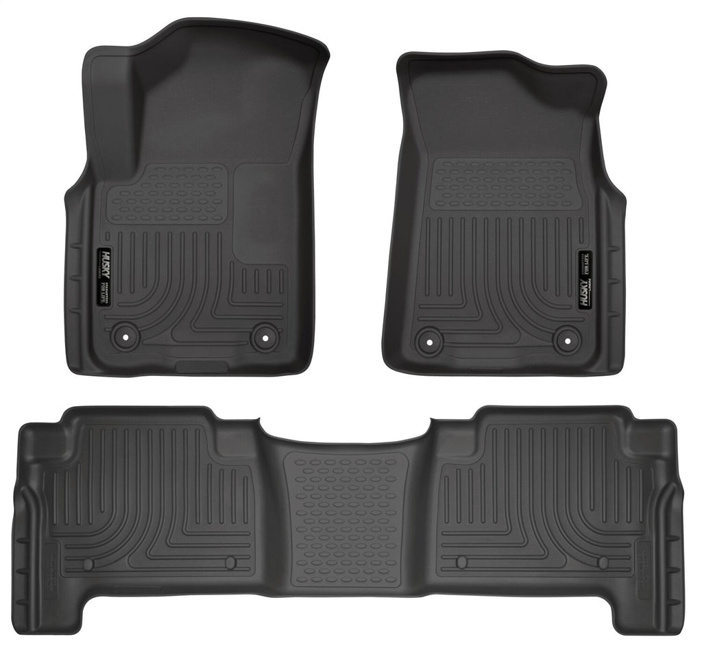 Husky Liners 95671 Weatherbeater-Front/2nd Seat Floor Liners for Select INFINITI QX80, Nissan Armada