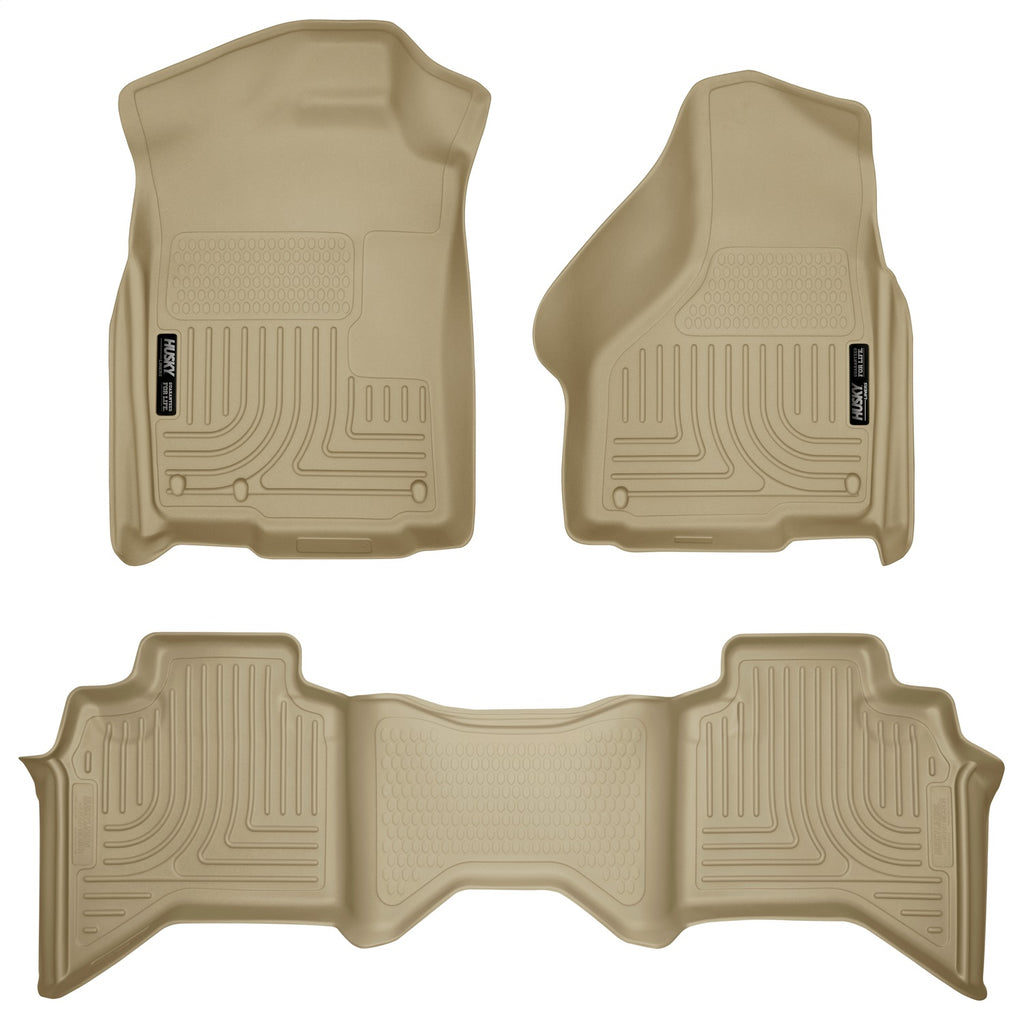 Husky Liners 98033 Weatherbeater-Front/2nd Seat Floor Liners for Select Dodge Ram 1500, Dodge Ram 2500, Dodge Ram