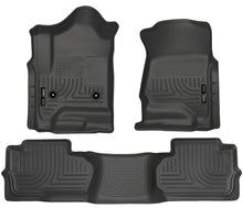 Load image into Gallery viewer, Husky Liners 98241 Weatherbeater-Front/2nd Seat Floor Liners (Footwell Coverage) for Select Chevrolet Silverado 1500, Chevrolet Silverado LD, Chevrolet Silverado HD, Chevrolet Silverado HD, GMC Sierra 1500, GMC Sierra Limited, GMC Sierra HD, GMC Sierra HD