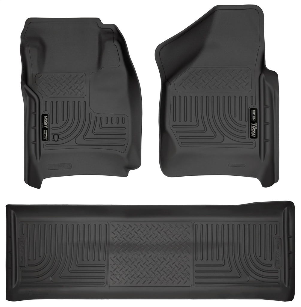 Husky Liners 98381 Weatherbeater-Front/2nd Seat Floor Liners (Footwell Coverage) for Select Ford F-250 Super Duty, Ford F-350 Super Duty, Ford F-450 Super Duty, Ford F-550 Super Duty