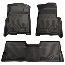Load image into Gallery viewer, Husky Liners 98391 Weatherbeater-Front/2nd Seat Floor Liners (Footwell Coverage) for Select Ford F-250 Super Duty, Ford F-350 Super Duty