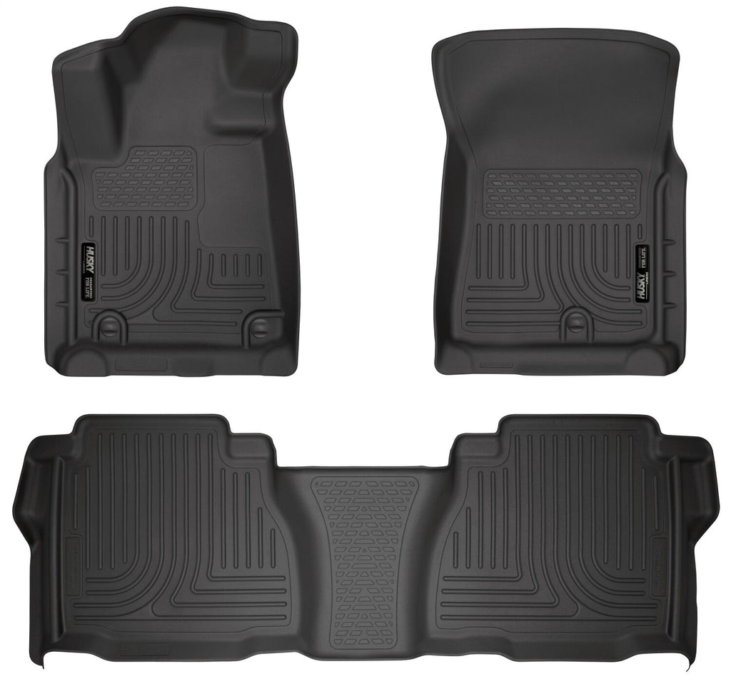 Husky Liners 98581 Weatherbeater-Front/2nd Seat Floor Liners (Footwell Coverage) for Select Toyota Tundra