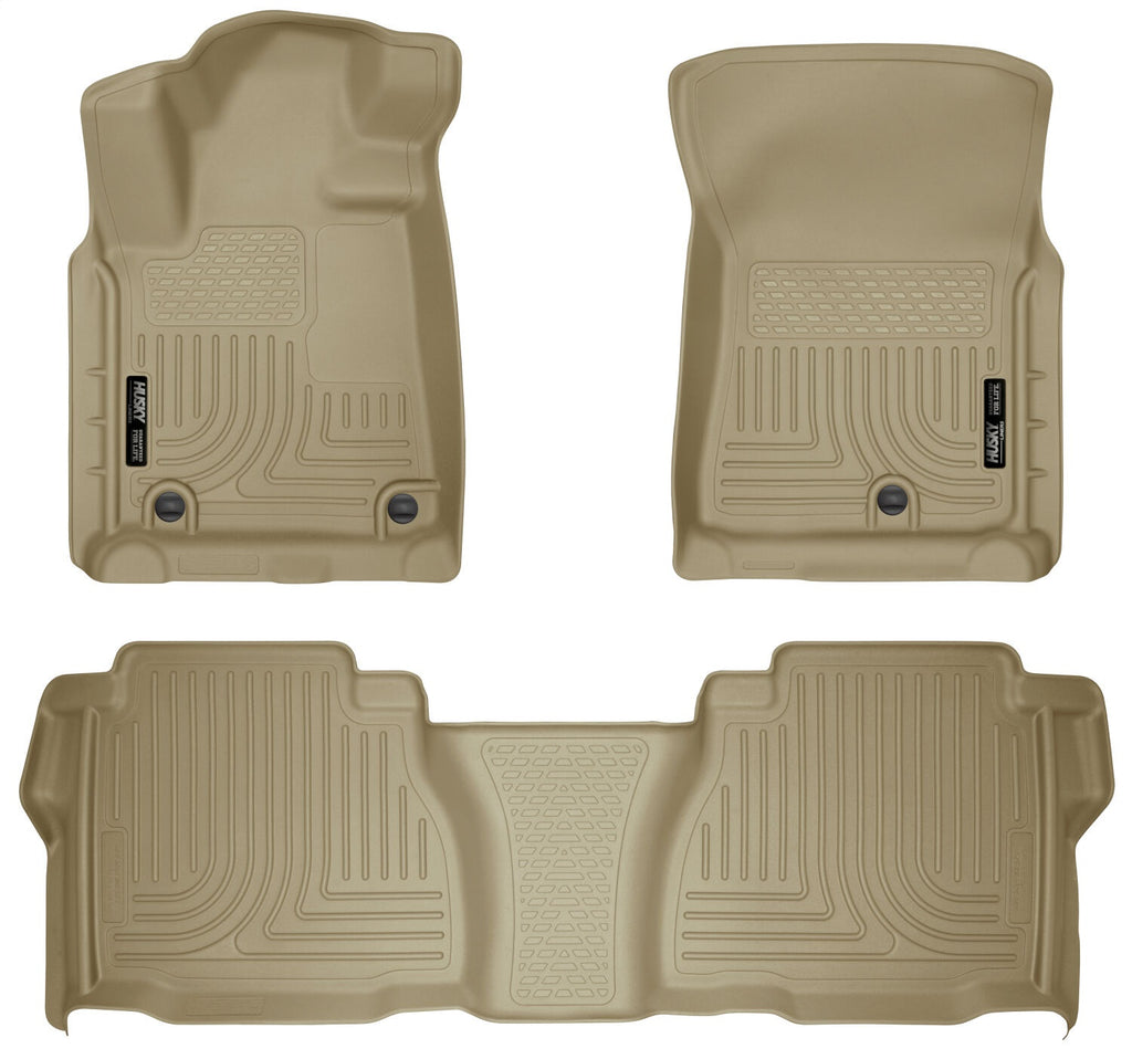 Husky Liners 98583 Weatherbeater-Front/2nd Seat Floor Liners (Footwell Coverage) for Select Toyota Tundra