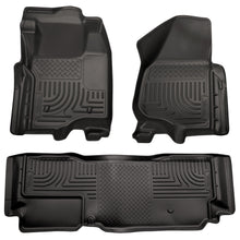 Load image into Gallery viewer, Husky Liners 98721 Weatherbeater-Front/2nd Seat Floor Liners (Footwell Coverage) for Select Ford F-250 Super Duty, Ford F-350 Super Duty
