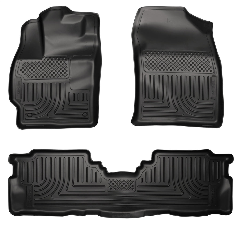 Husky Liners 98911 Weatherbeater-Front/2nd Seat Floor Liners for Select Toyota Prius V