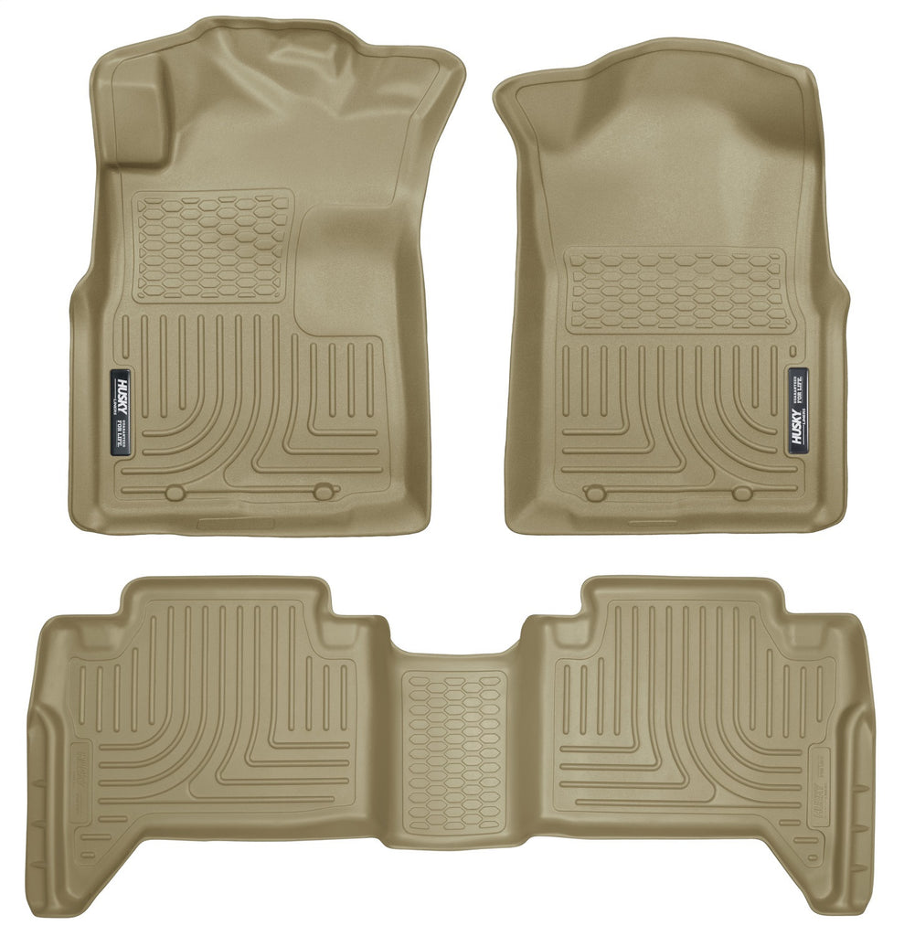 Husky Liners 98953 Weatherbeater-Front/2nd Seat Floor Liners (Footwell Coverage) for Select Toyota Tacoma