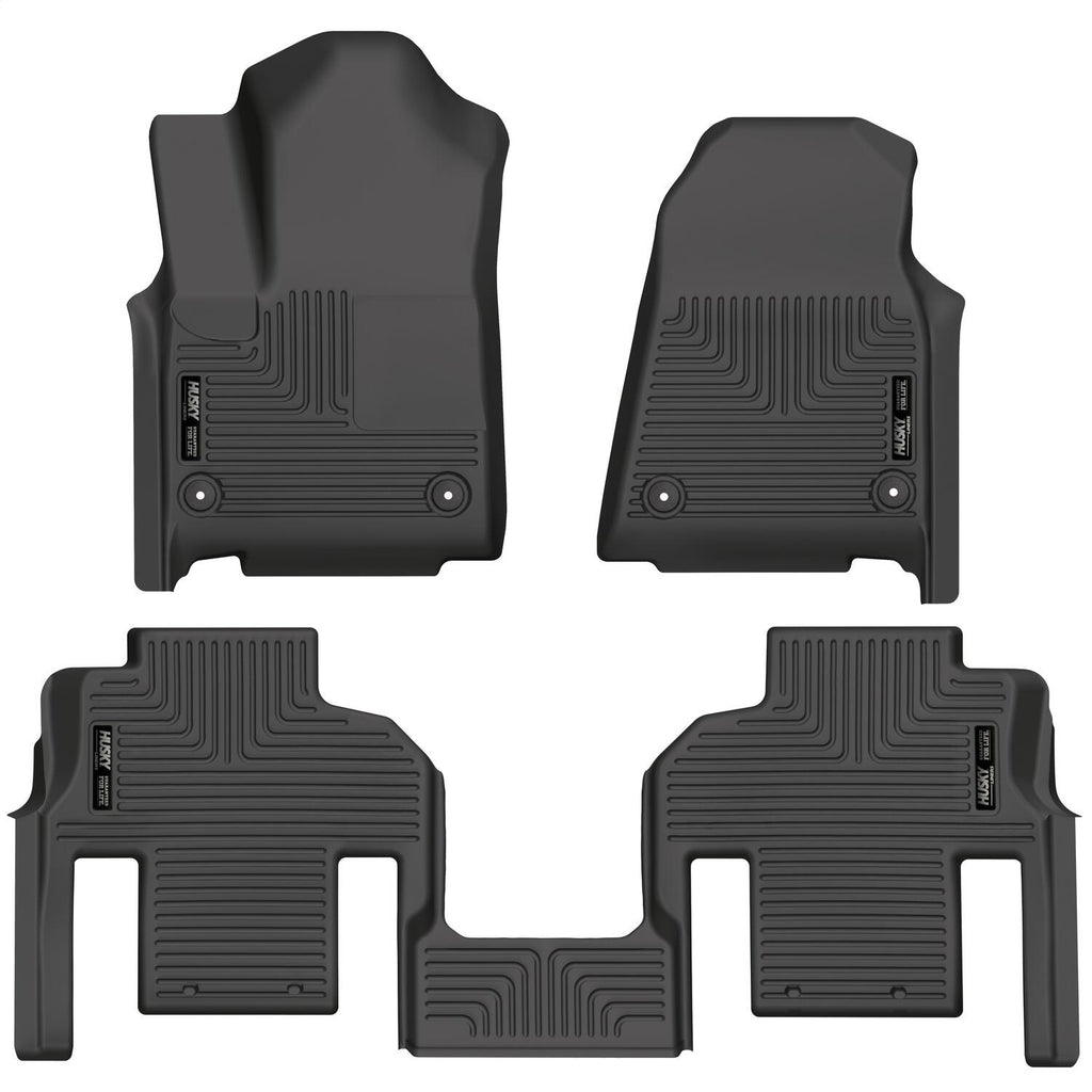 Husky Liners 99061 Weatherbeater-Front/2nd Seat Floor Liners (Footwell Coverage) for Select Jeep Wagoneer