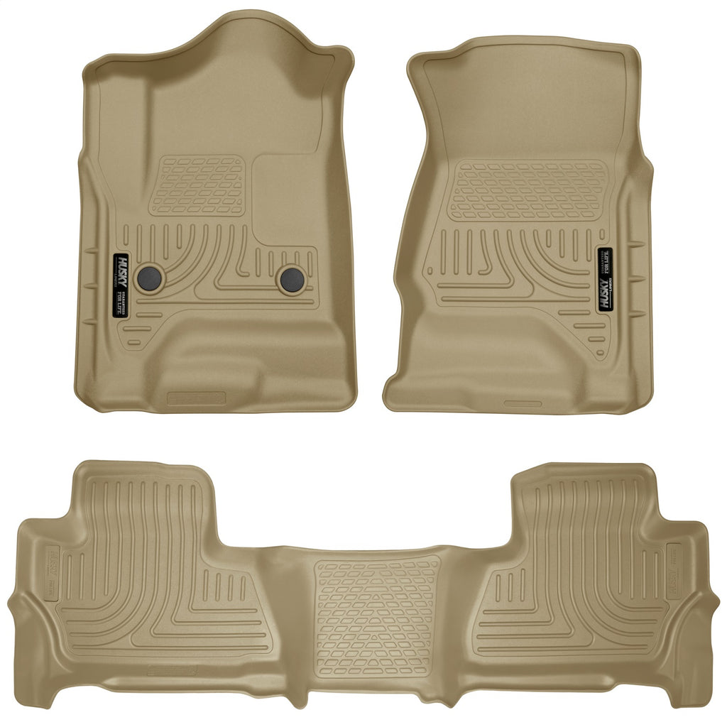 Husky Liners 99203 Weatherbeater-Front/2nd Seat Floor Liners for Select Chevrolet Tahoe, GMC Yukon
