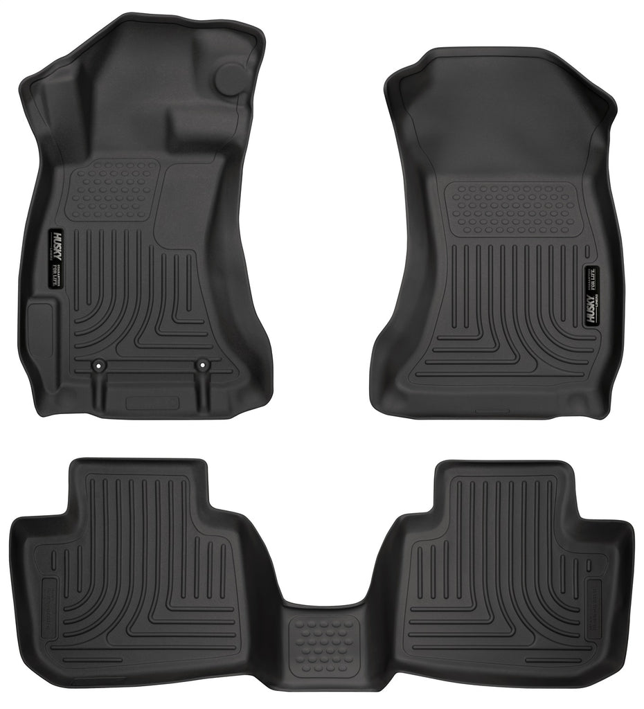 Husky Liners 99801 Weatherbeater-Front/2nd Seat Floor Liners for Select Subaru Crosstrek, Subaru Impreza, Subaru WRX, Subaru WRX STI, Subaru XV Crosstrek