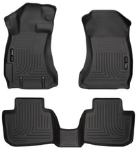 Load image into Gallery viewer, Husky Liners 99801 Weatherbeater-Front/2nd Seat Floor Liners for Select Subaru Crosstrek, Subaru Impreza, Subaru WRX, Subaru WRX STI, Subaru XV Crosstrek