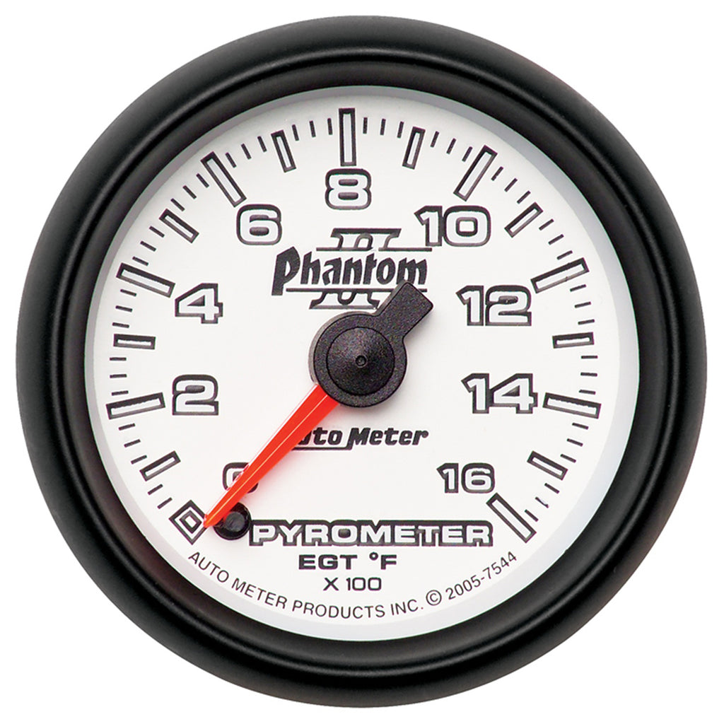AutoMeter 7544 GAUGE, PYROMETER (EGT), 2 1/16", 1600?F, DIGITAL STEPPER MOTOR, PHANTOM II