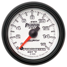 Load image into Gallery viewer, AutoMeter 7544 GAUGE, PYROMETER (EGT), 2 1/16", 1600?F, DIGITAL STEPPER MOTOR, PHANTOM II