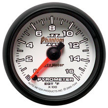 Load image into Gallery viewer, AutoMeter 7544 GAUGE, PYROMETER (EGT), 2 1/16", 1600?F, DIGITAL STEPPER MOTOR, PHANTOM II