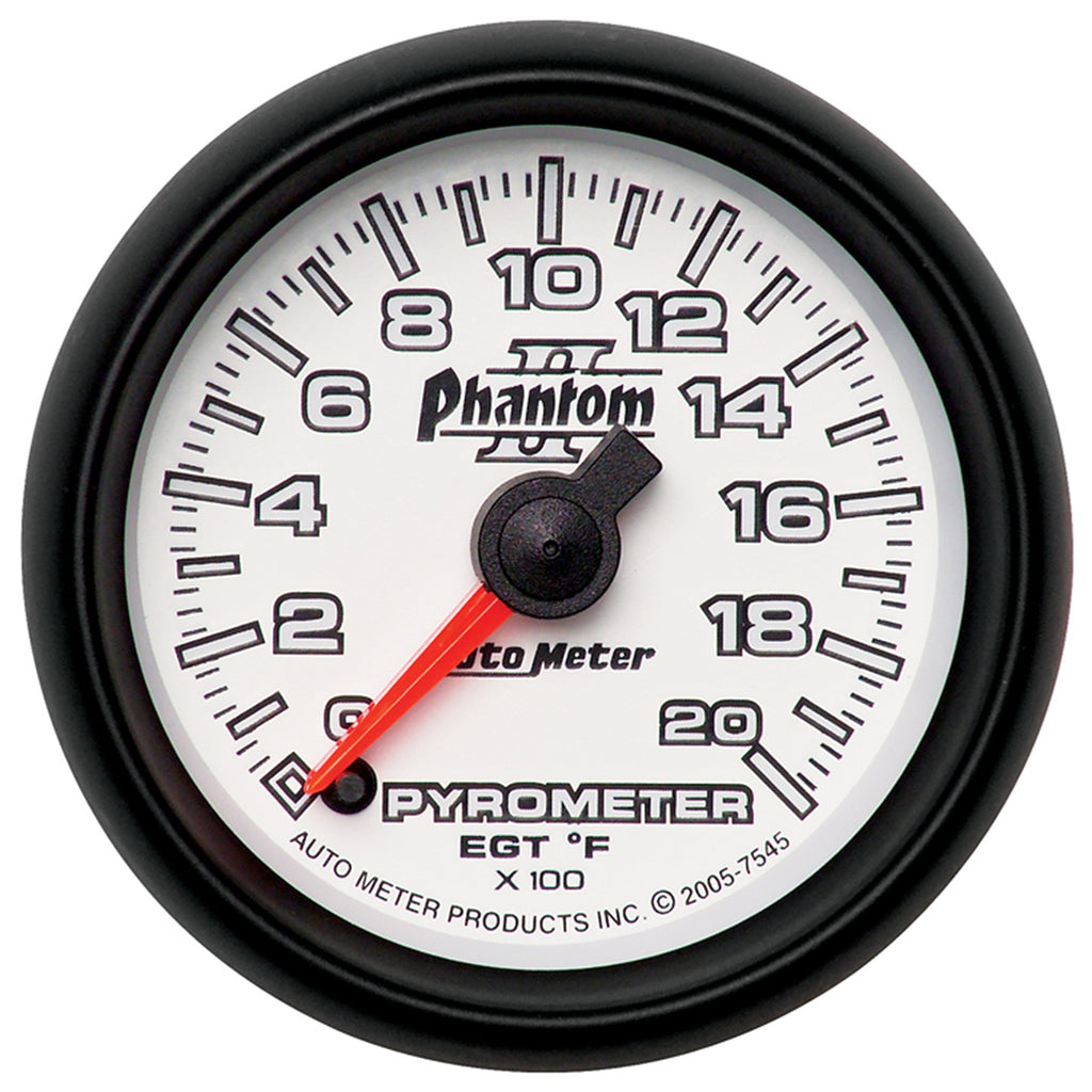 AutoMeter 7545 GAUGE, PYROMETER (EGT), 2 1/16", 2000?F, DIGITAL STEPPER MOTOR, PHANTOM II