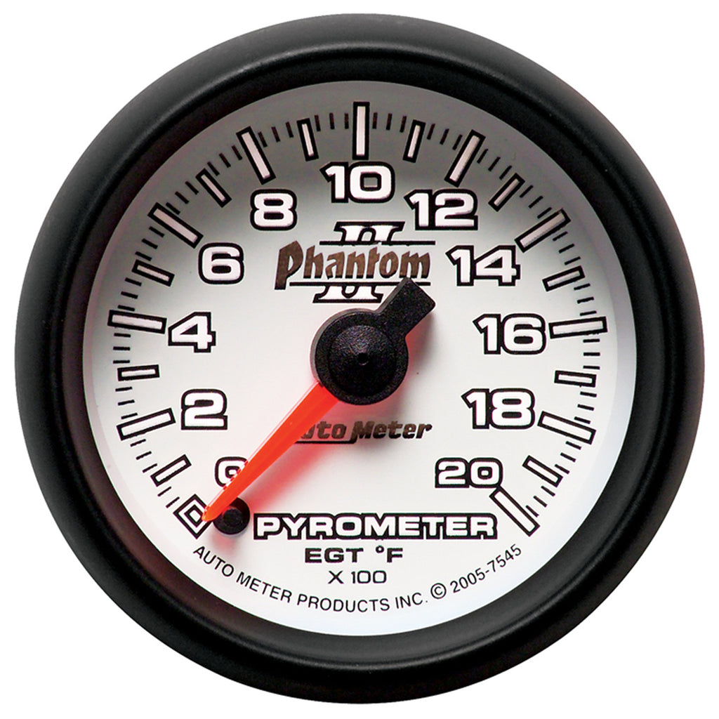 AutoMeter 7545 GAUGE, PYROMETER (EGT), 2 1/16", 2000?F, DIGITAL STEPPER MOTOR, PHANTOM II