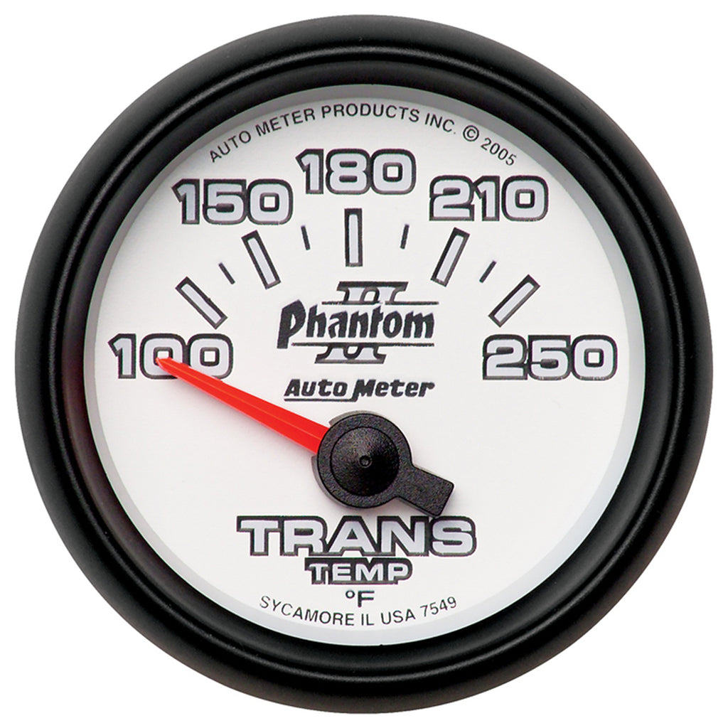 AutoMeter 7549 GAUGE, TRANSMISSION TEMP, 2 1/16", 100-250?F, ELECTRIC, PHANTOM II