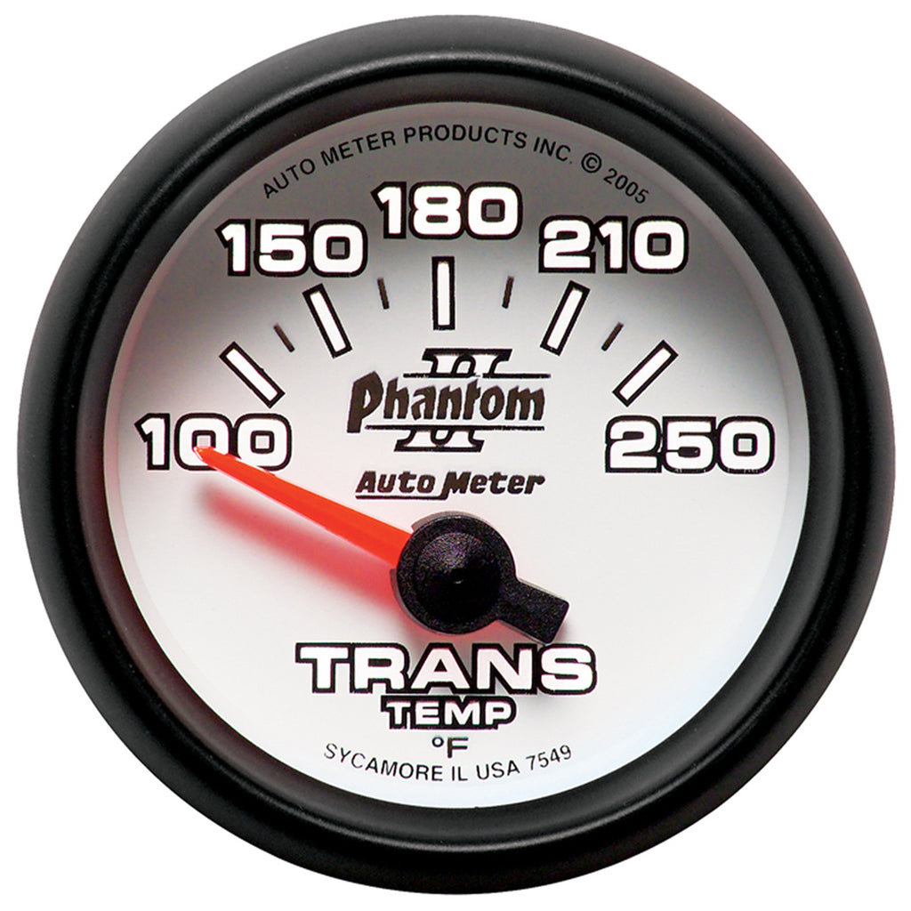AutoMeter 7549 GAUGE, TRANSMISSION TEMP, 2 1/16", 100-250?F, ELECTRIC, PHANTOM II