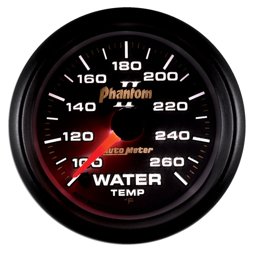 AutoMeter 7555 GAUGE, WATER TEMP, 2 1/16", 100-260?F, DIGITAL STEPPER MOTOR, PHANTOM II