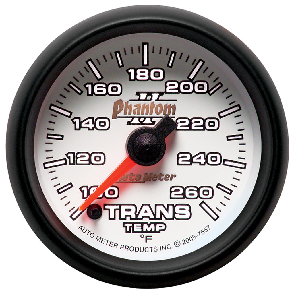 AutoMeter 7557 GAUGE, TRANSMISSION TEMP, 2 1/16", 100-260?F, DIGITAL STEPPER MOTOR, PHANTOM II