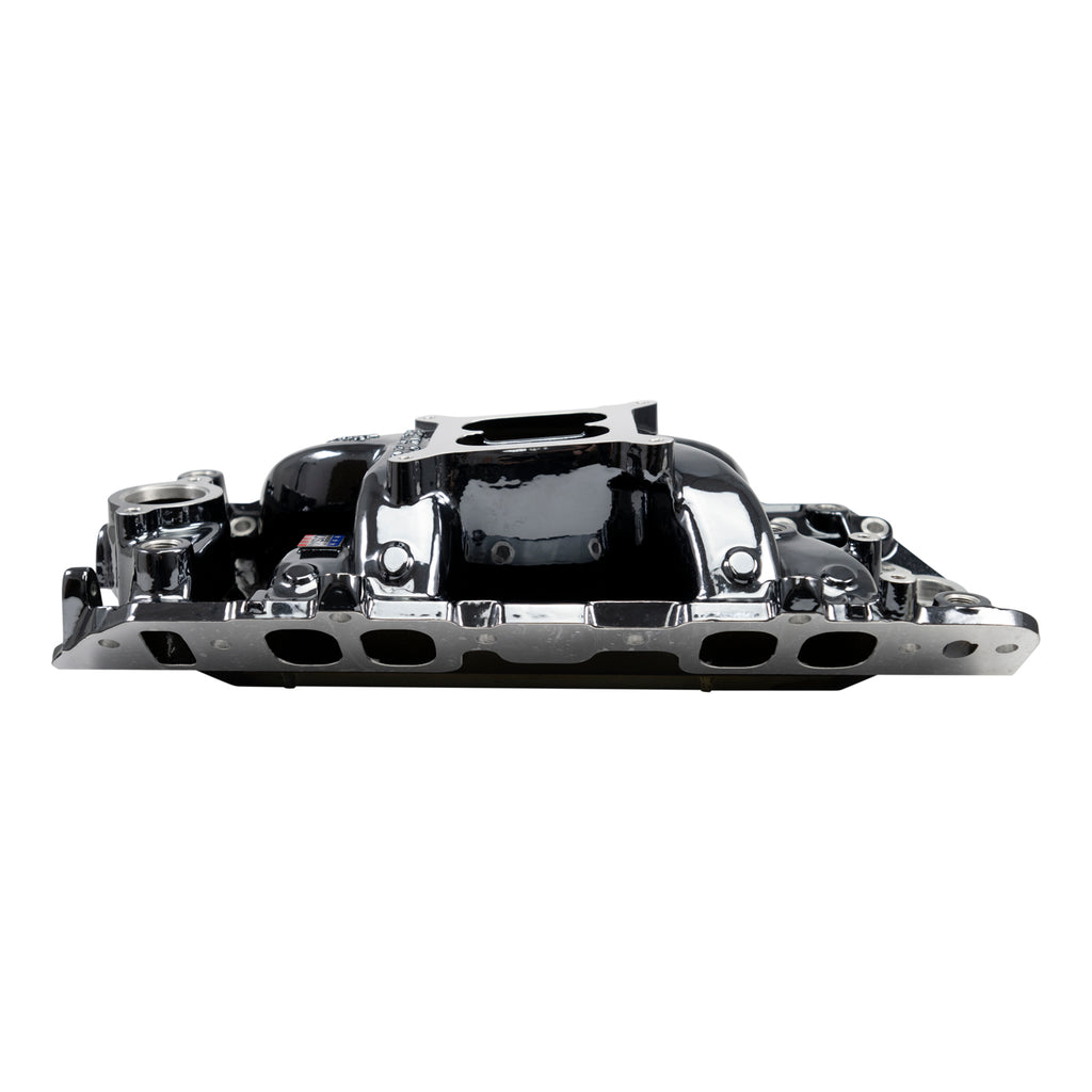 Edelbrock 7561-BP RPM Air-Gap Intake Manifold for Big-Block Chevy Oval Port, Black Plasma Finish