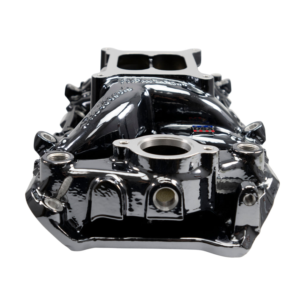 Edelbrock 7561-BP RPM Air-Gap Intake Manifold for Big-Block Chevy Oval Port, Black Plasma Finish