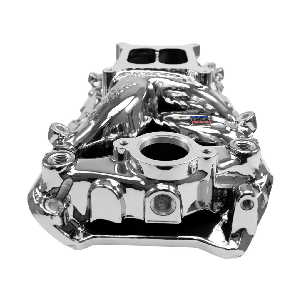 Edelbrock 7561-CP RPM Air-Gap Intake Manifold for Big-Block Chevy Oval Port, Chrome Plasma Finish
