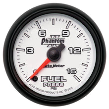Load image into Gallery viewer, AutoMeter 7561 GAUGE, FUEL PRESSURE, 2 1/16", 15PSI, DIGITAL STEPPER MOTOR, PHANTOM II