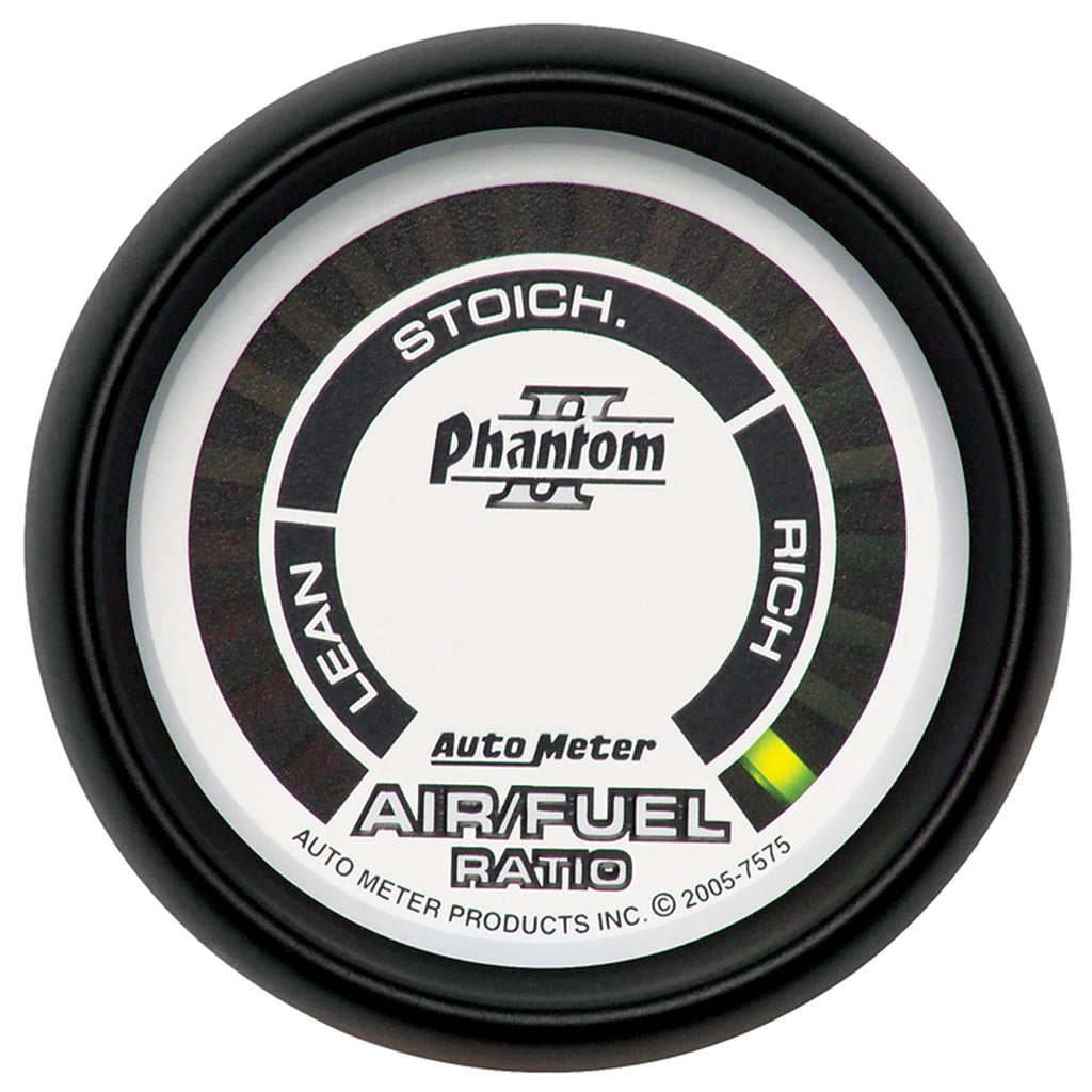 AutoMeter 7575 GAUGE, AIR/FUEL RATIO-NARROWBAND, 2 1/16", LEAN-RICH, LED ARRAY, PHANTOM II