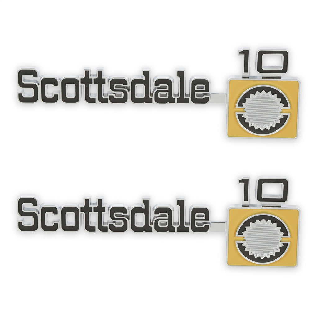 7580-CK-Fender-Badge-Pair-Scottsdale-10-Black-Silver--Bronze-2Pcs