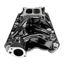 Load image into Gallery viewer, Edelbrock 7581-BP RPM Air-Gap Small Block Ford 351W Intake Manifold, Black Plasma Finish for Select Bricklin SV-1, DeTomaso Pantera, Ford Bronco, Ford Country Sedan, Ford Country Squire, Ford Custom, Ford Custom 500, Ford E-100 Econoline, Ford E-100