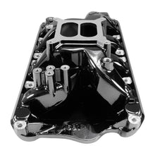 Load image into Gallery viewer, Edelbrock 7581-BP RPM Air-Gap Small Block Ford 351W Intake Manifold, Black Plasma Finish for Select Bricklin SV-1, DeTomaso Pantera, Ford Bronco, Ford Country Sedan, Ford Country Squire, Ford Custom, Ford Custom 500, Ford E-100 Econoline, Ford E-100