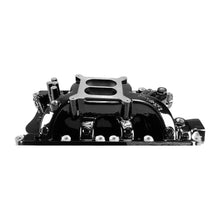 Load image into Gallery viewer, Edelbrock 7581-BP RPM Air-Gap Small Block Ford 351W Intake Manifold, Black Plasma Finish for Select Bricklin SV-1, DeTomaso Pantera, Ford Bronco, Ford Country Sedan, Ford Country Squire, Ford Custom, Ford Custom 500, Ford E-100 Econoline, Ford E-100