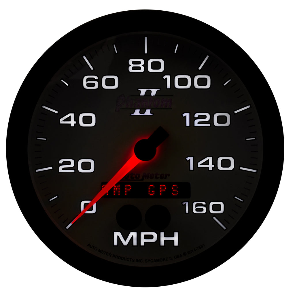 AutoMeter 7581 GAUGE, SPEEDOMETER, 5", 160MPH, GPS, PHANTOM II