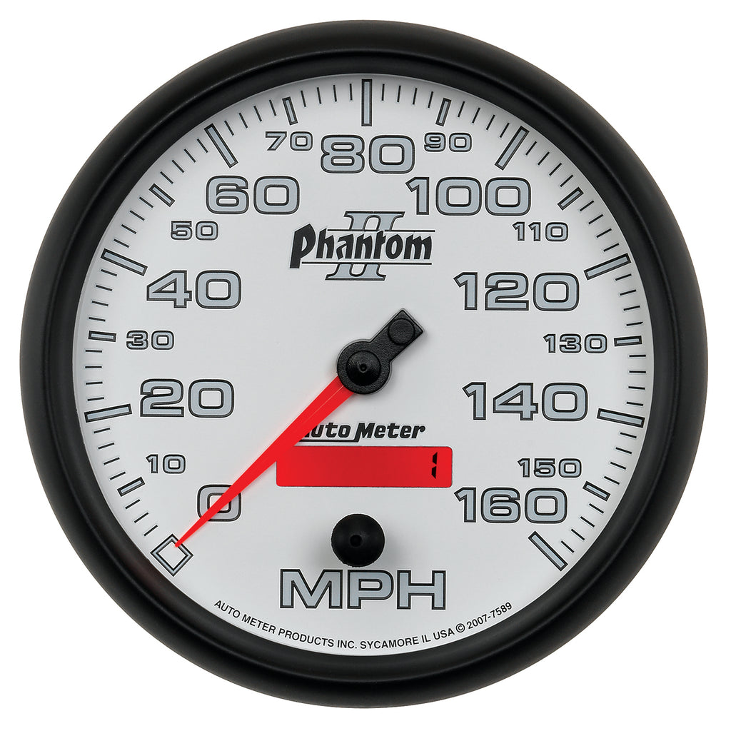 AutoMeter 7589 GAUGE, SPEEDOMETER, 5", 160MPH, ELEC. PROGRAMMABLE, PHANTOM II