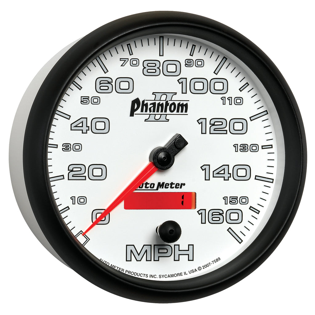 AutoMeter 7589 GAUGE, SPEEDOMETER, 5", 160MPH, ELEC. PROGRAMMABLE, PHANTOM II