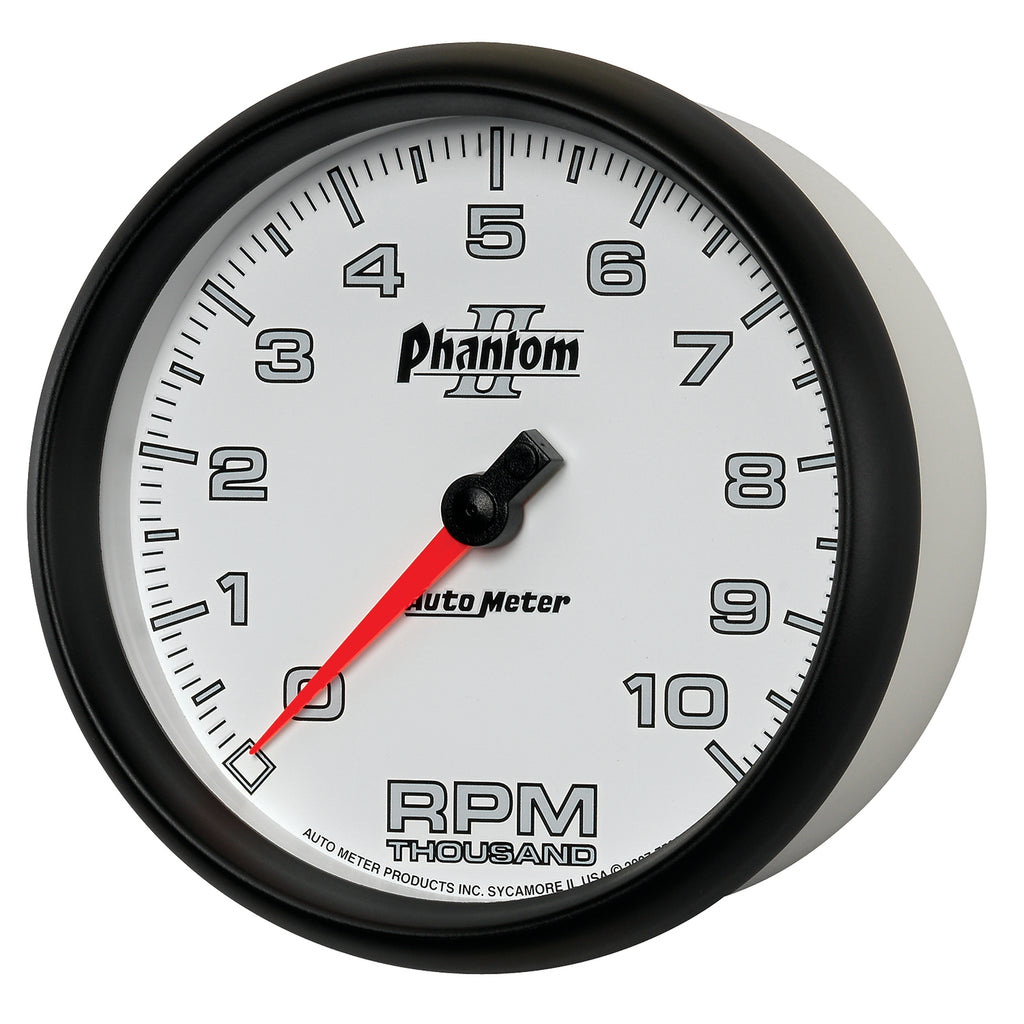 AutoMeter 7598 GAUGE, TACHOMETER, 5", 10K RPM, IN-DASH, PHANTOM II