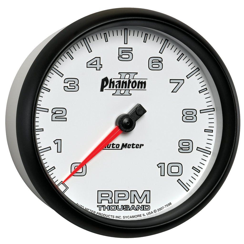 AutoMeter 7598 GAUGE, TACHOMETER, 5", 10K RPM, IN-DASH, PHANTOM II