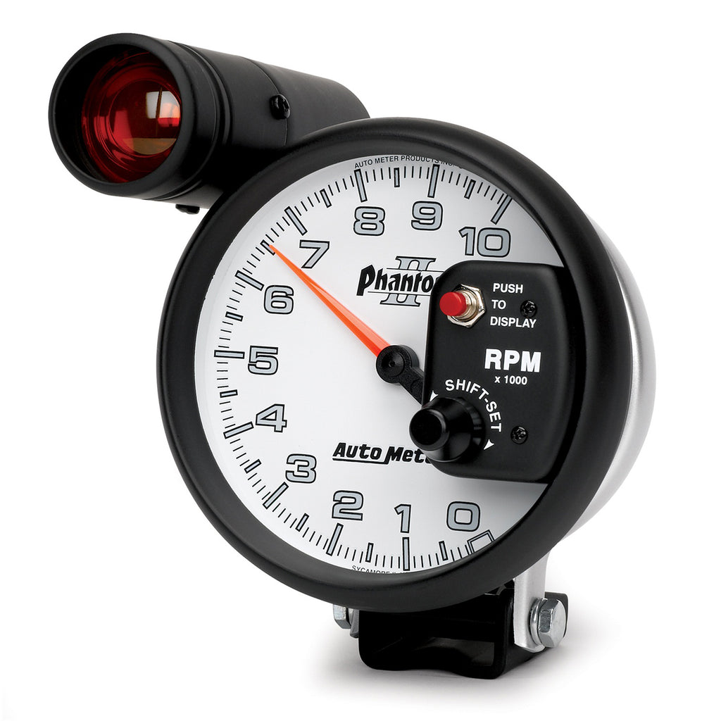 AutoMeter 7599 GAUGE, TACHOMETER, 5", 10K RPM, PEDESTAL W/ EXT. SHIFT-LITE, PHANTOM II