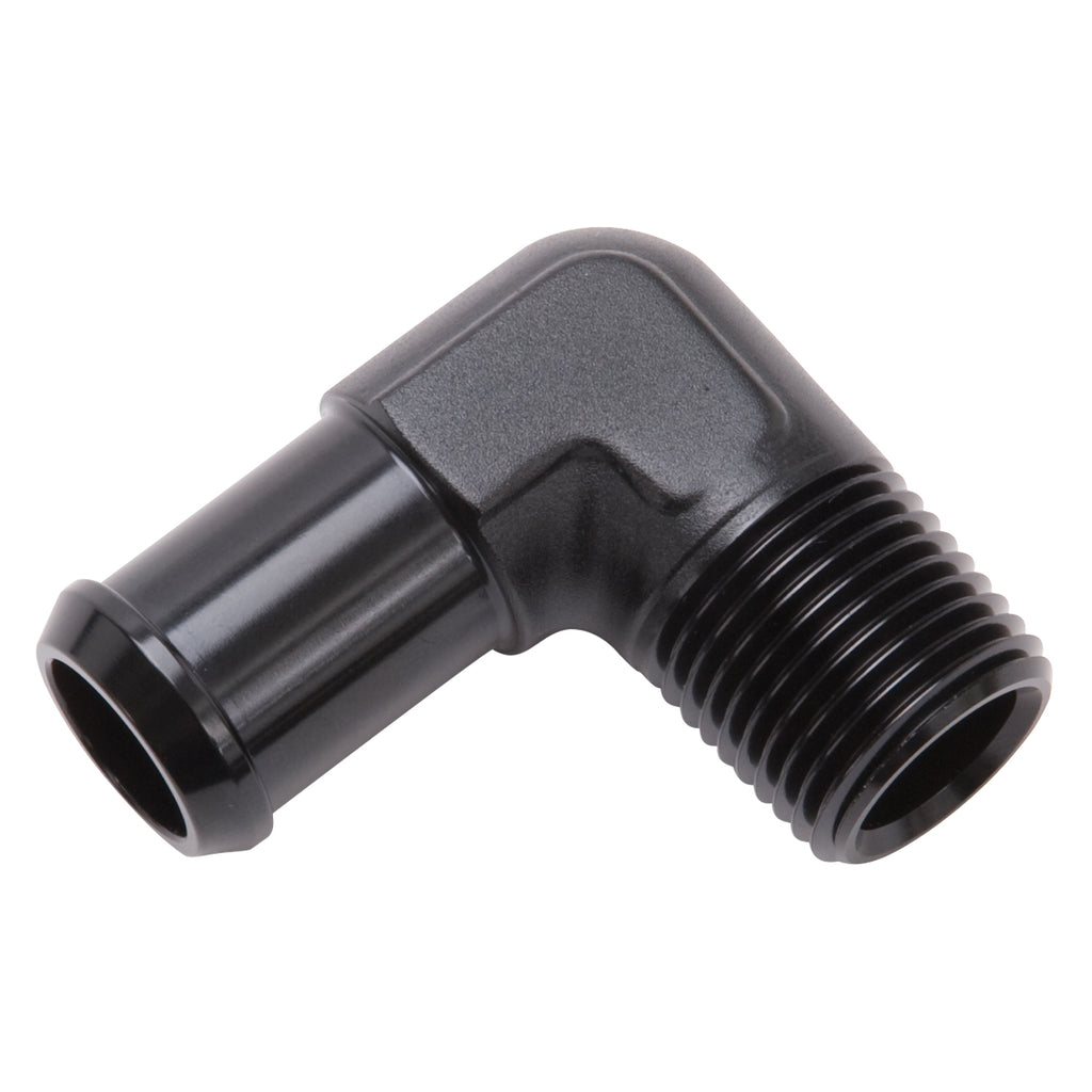 Hose-End-90-Deg-12In-Npt-To-12In-Barb-Black-Anodize