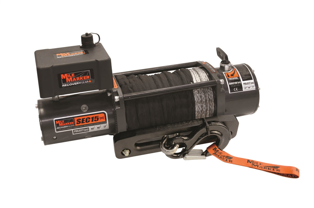 Mile Marker 76-53260W SEC15 Winch for Select Chevrolet Blazer, Chevrolet C1500, Chevrolet C1500 Suburban, Chevrolet C2500, Chevrolet C2500 Suburban, Chevrolet C3500, Chevrolet K1500, Chevrolet K1500 Suburban, Chevrolet K2500, Chevrolet K2500 Suburban,