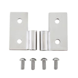 Smittybilt 7407 Lower Door Hinge Brackets - Stainless Steel