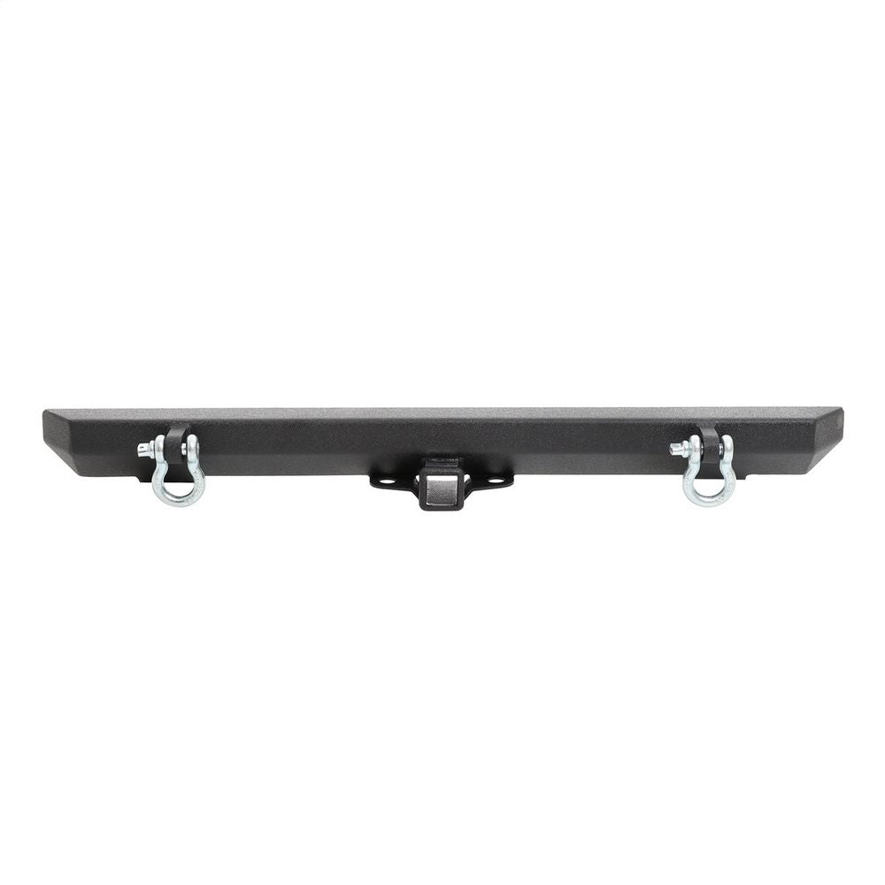 7606-Wrangler-CjYjTjLj-Src-Classic-Rock-Crawler-Rear-Bumper-W2In-Receiver--Drings;-Black-Text