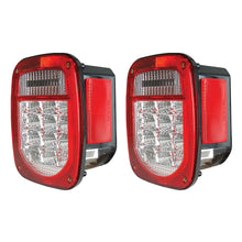 Load image into Gallery viewer, 7606-Wrangler-Led-Taillights2-Clear2-Red-Lenses-DriverPassenger