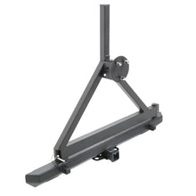 Load image into Gallery viewer, 7606-Wrangler-(CjYjTjLj)-Src-Classic-Rear-Bumper-W-Drings-Hitch--Tire-Carrier-Black-Texture