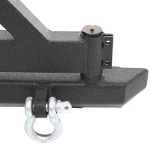 Load image into Gallery viewer, 7606-Wrangler-(CjYjTjLj)-Src-Classic-Rear-Bumper-W-Drings-Hitch--Tire-Carrier-Black-Texture