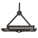 Smittybilt 76651D SRC Classic Rear Bumper W/ D-Rings, Hitch & Tire Carrier - Black Textured