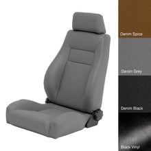 Load image into Gallery viewer, 7618-Cj--Wrangler-CjYjTjLj-Seat-Front-Contour-Sport-Bucket-W-Recliner-Gray-Denim