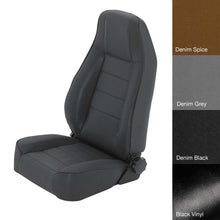 Load image into Gallery viewer, 7618-Cj--Wrangler-CjYjTjLj-Seat-Front-Factory-Style-Replacement-W-Recliner-Denim-Black