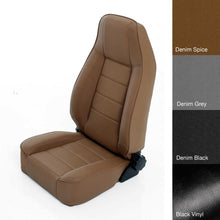 Load image into Gallery viewer, 7618-Cj--Wrangler-CjYjTjLj-Seat-Front-Factory-Style-Replacement-W-Recliner-Denim-Spice
